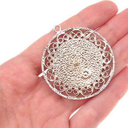 Rembrandt 925 Sterling Silver 2-Tone Vintage Cancer Zodiac Sign Pendant