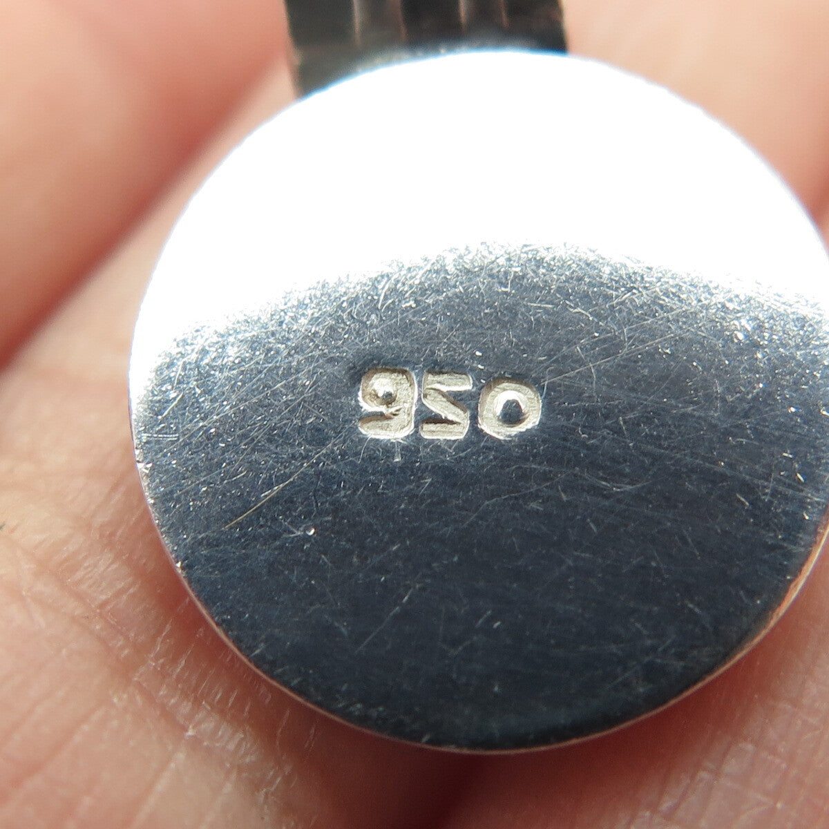 950 Silver Vintage Real Sugilite Roped Oxidized Pendant