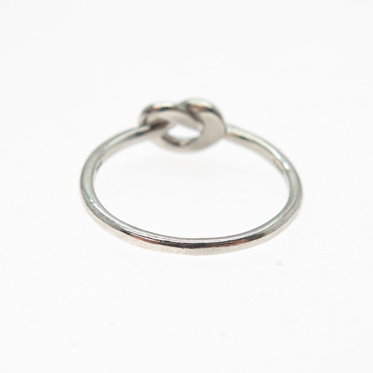 925 Sterling Silver Vintage Heart Love Knot Ring Size 6