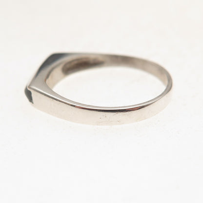 Old Pawn 925 Sterling Silver Vintage Southwestern Black Onyx Ring Size 6.75