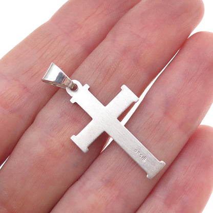 Rand & Paseka 925 Sterling Silver Vintage Cross Oxidized Charm Pendant