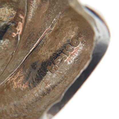 925 Sterling Silver Vintage Mexico Modernist Oxidized Ring Size 7.5