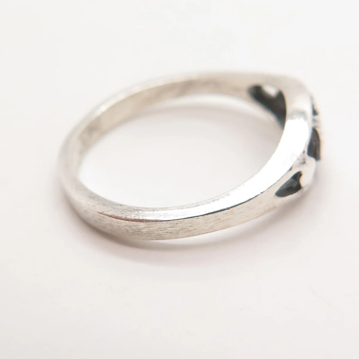 925 Sterling Silver Vintage Heart Ring Size 6.25