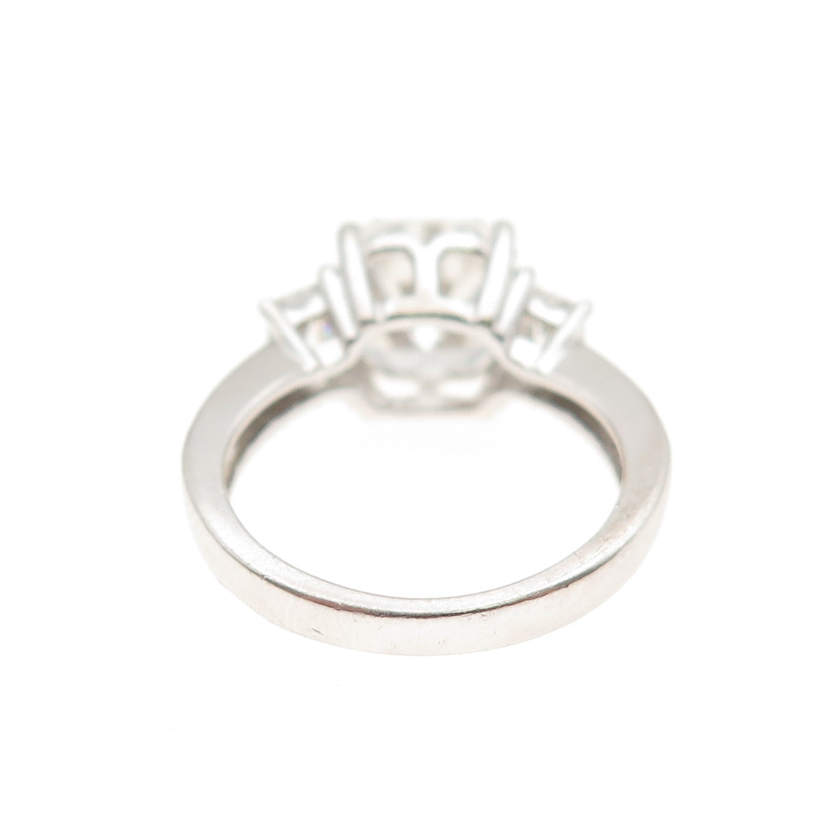 925 Sterling Silver Multi-Cut C Z Engagement Ring Size 5
