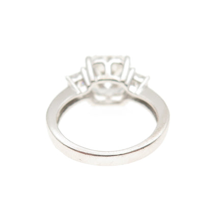 925 Sterling Silver Multi-Cut C Z Engagement Ring Size 5