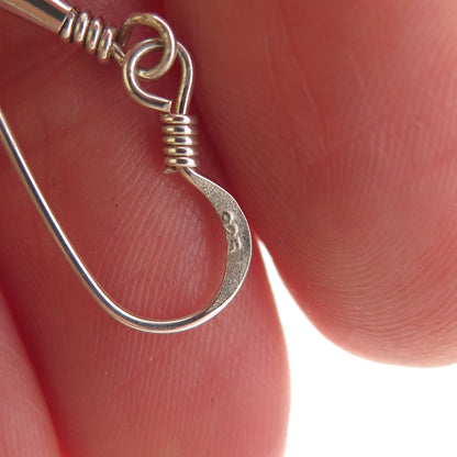 Old Pawn 925 Sterling Silver Vintage Southwestern Liquid Chain Dangle Earrings