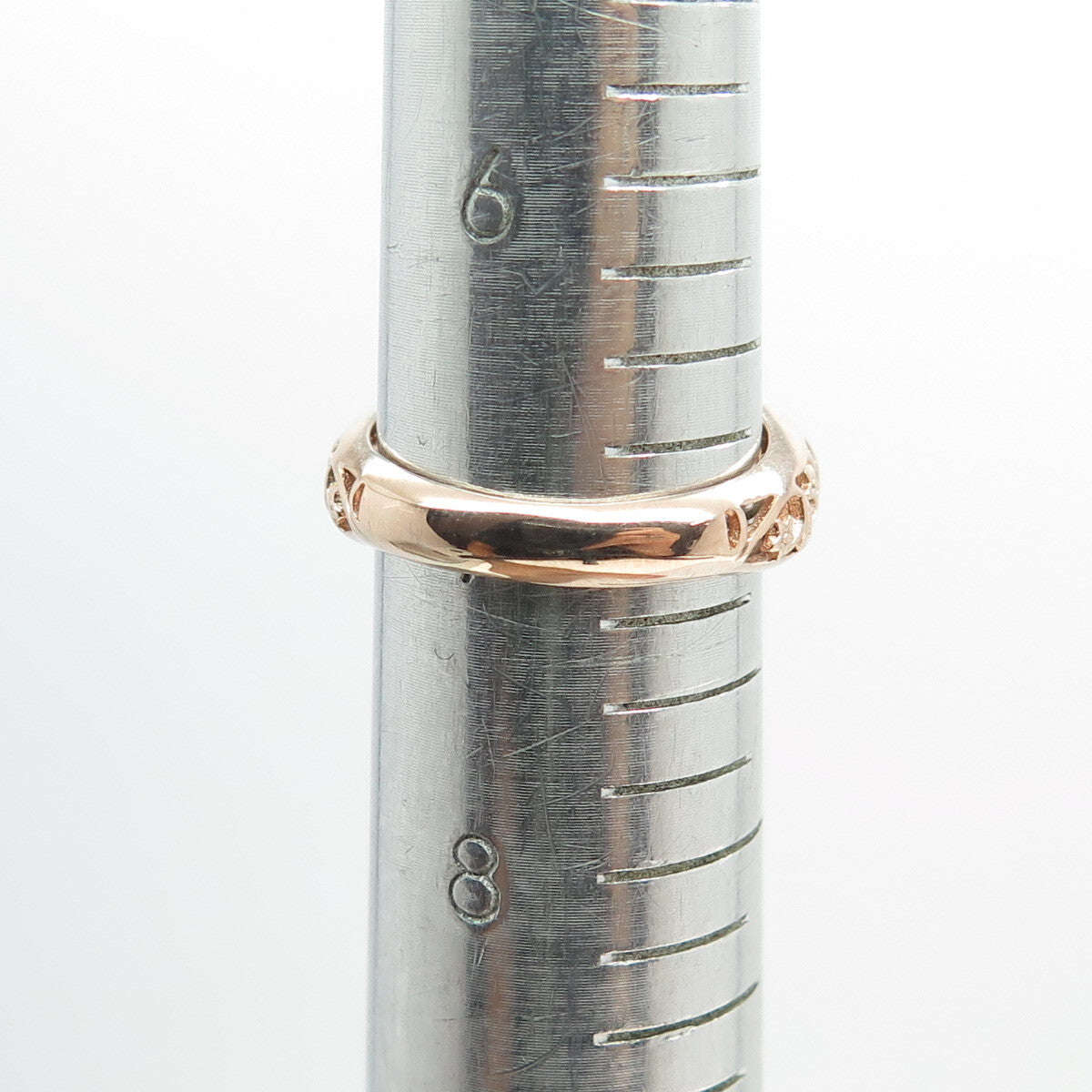 DEE BERKLEY JEWELRY 925 Sterling Silver 2-Tone Diamond Floral Ring Size 7.25