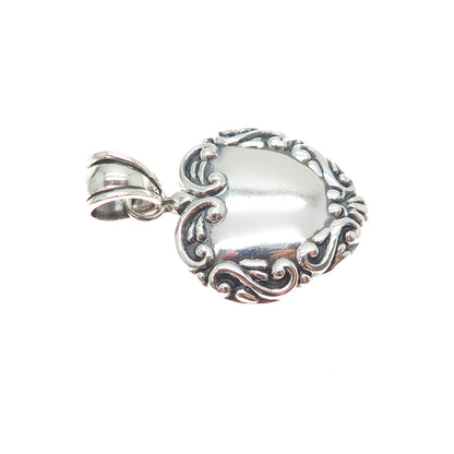 MWS Mark Wasserman Samara 925 Sterling Silver Vintage Heart Oxidized Pendant