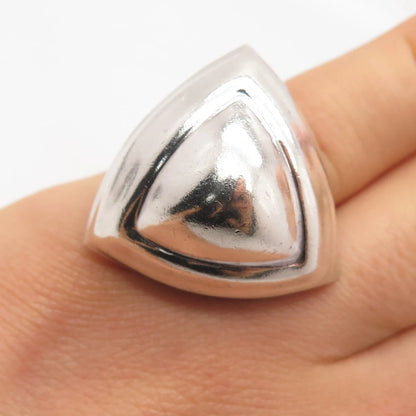 925 Sterling Silver Vintage Mexico Modernist Ring Size 5.75
