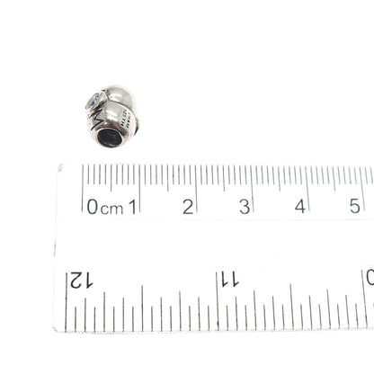 CHAMILIA 925 Sterling Silver Round-Cut C Z Mom Heart Slide Bead Charm