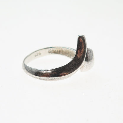 CLYDE DUNEIER CID 925 Sterling Silver Vintage Modernist Ring Size 6