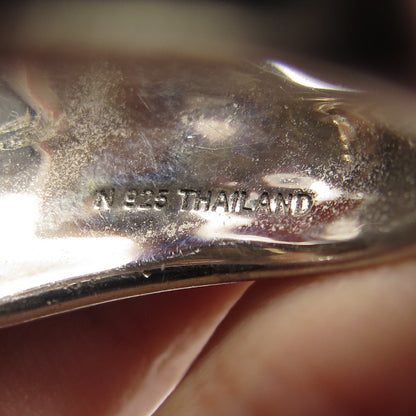 925 Sterling Silver Multi-Color Rhinestone Domed Ring Size 7.75