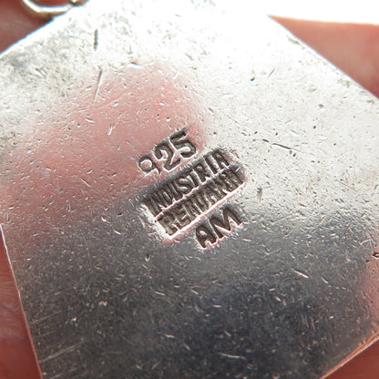INDUSTRIA PERUANA 925 Sterling Silver Vintage Llama Key Fob Chain Holder