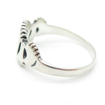 925 Sterling Silver Vintage Barefoot Family Ring Size 10.75