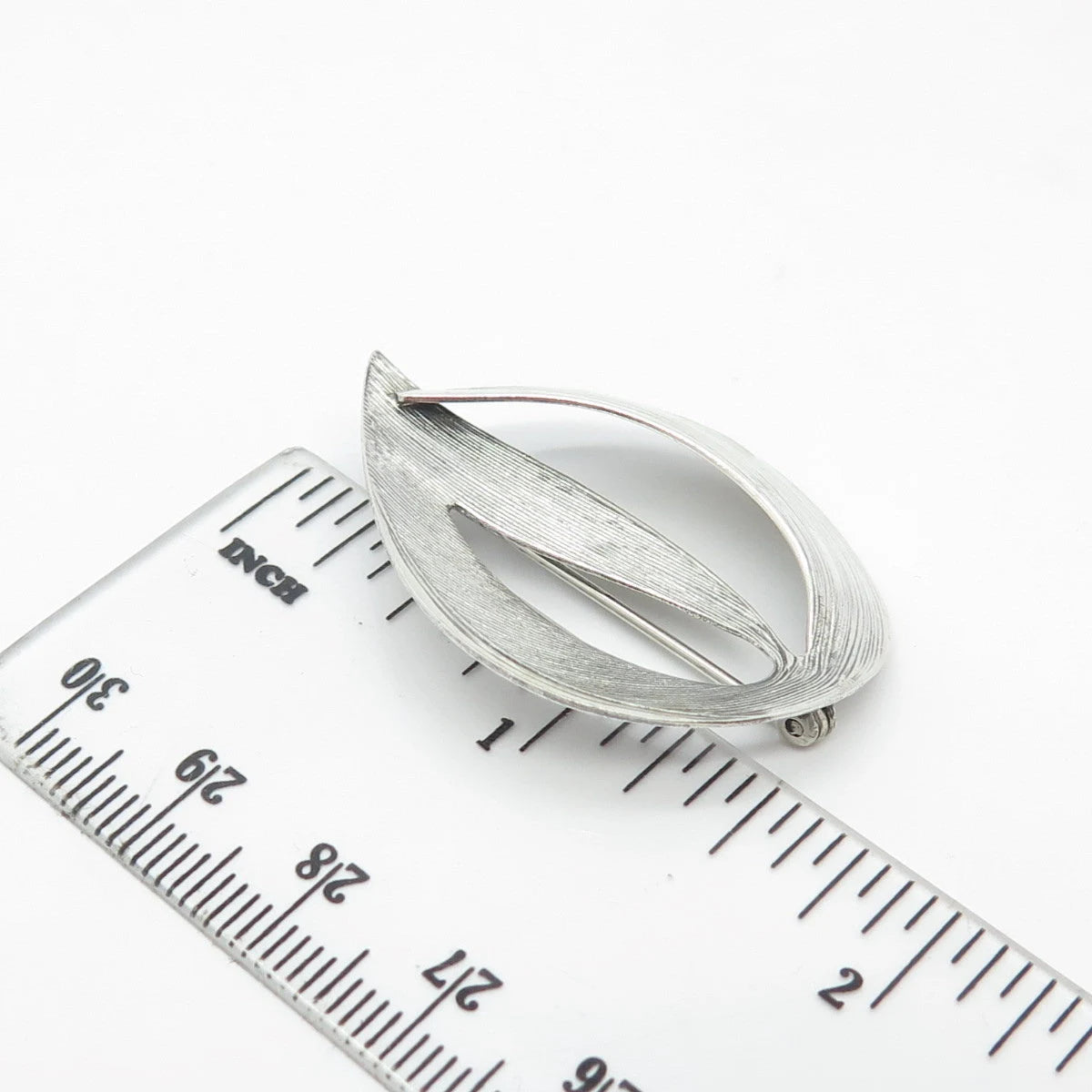 925 Sterling Silver Vintage Beau Modernist Pin Brooch