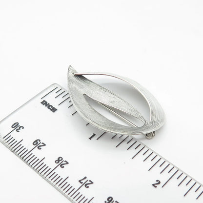 925 Sterling Silver Vintage Beau Modernist Pin Brooch