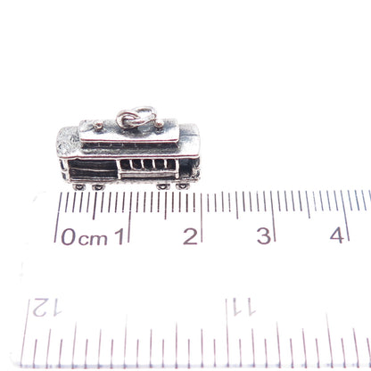 DANECRAFT Sterling Silver Vintage San Francisco Cable Car Mini 3D Charm Pendant