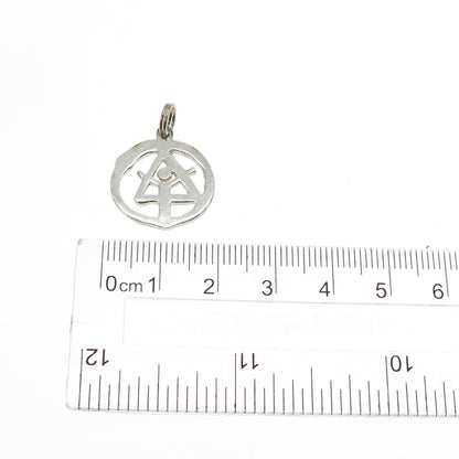 925 Sterling Silver Vintage Ancient Order Of Druids Charm Pendant