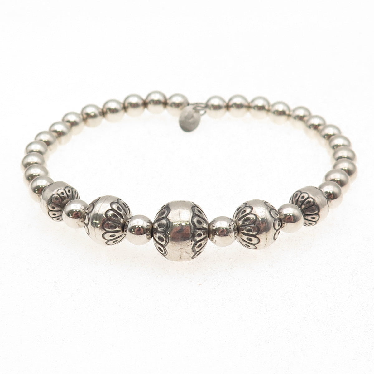 Carolyn Pollack Old Pawn Sterling Vintage Navajo Pearl Adjustable Bracelet 7.5"