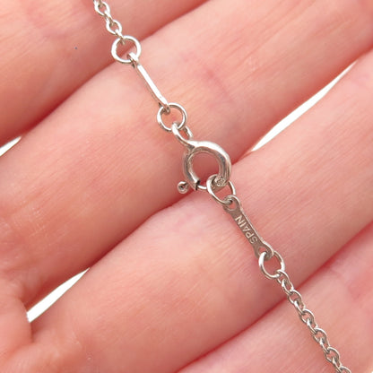 Tiffany & Co. Elsa Peretti Sterling Silver Vintage 35mm Open Heart Necklace 30"