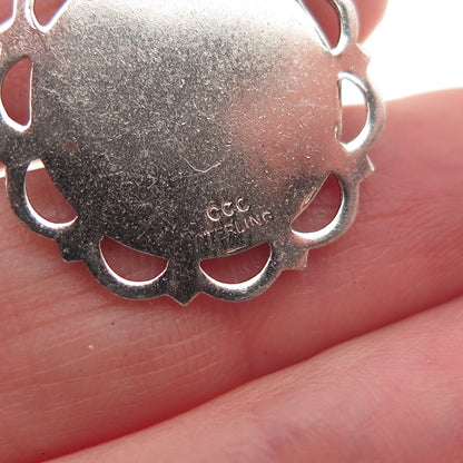 College Seal & Crest 925 Sterling Silver Vintage Boy Profile Charm Pendant