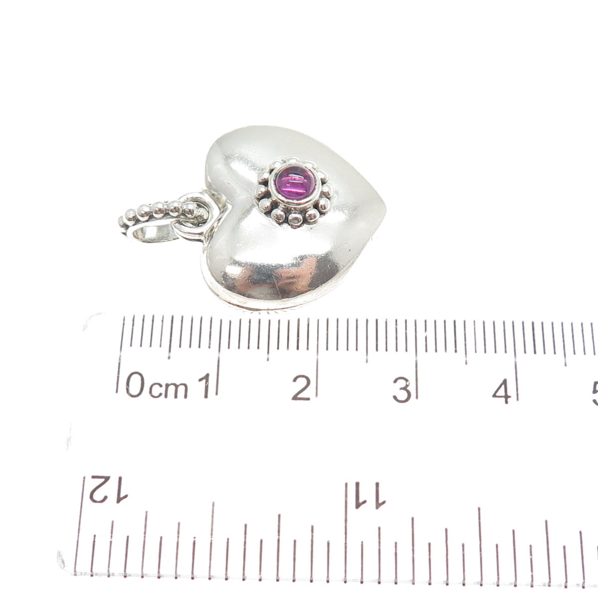 PANDORA Sterling Silver Real Round-Cut Amethyst Treasured Heart Locket Pendant