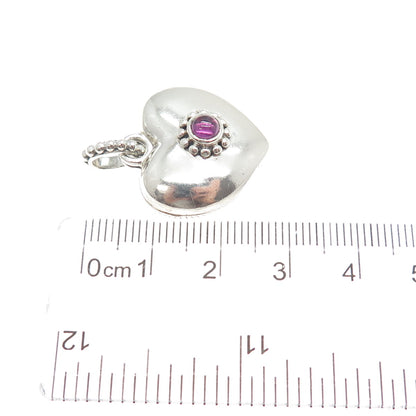 PANDORA Sterling Silver Real Round-Cut Amethyst Treasured Heart Locket Pendant