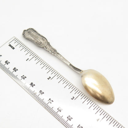 925 Sterling Silver 2-Tone Antique C. Brothers & Heilbronn "Atlantic City" Spoon