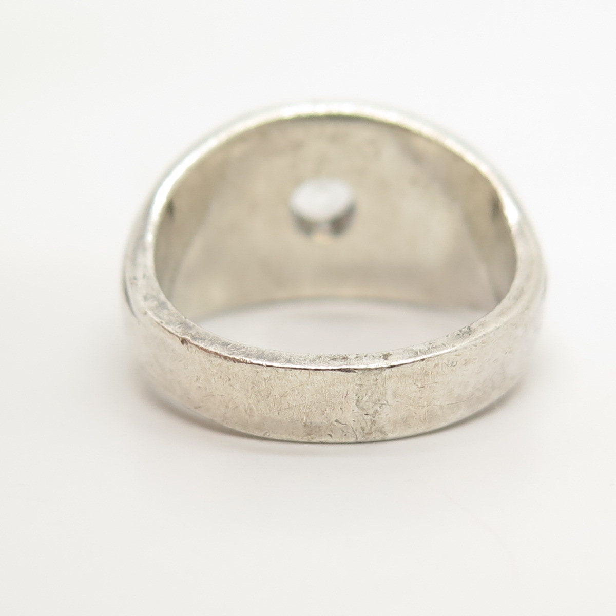 925 Sterling Silver Antique J. Esposito C Z Ring Size 8 3/4