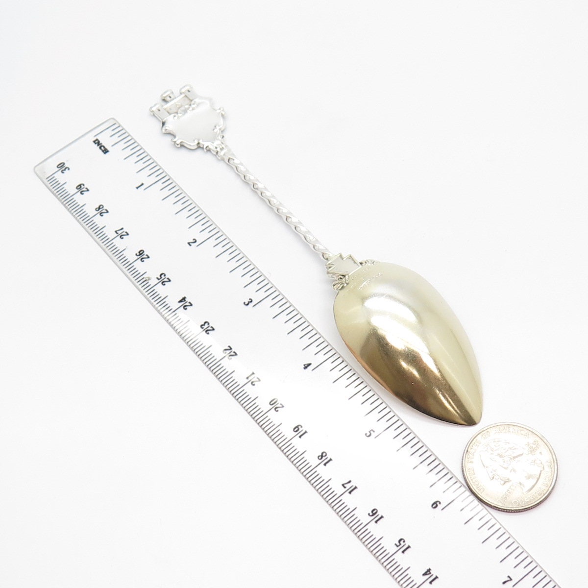 925 Sterling Silver 2-Tone Antique 1891 "Pittsburgh Fort Pitt" Spoon