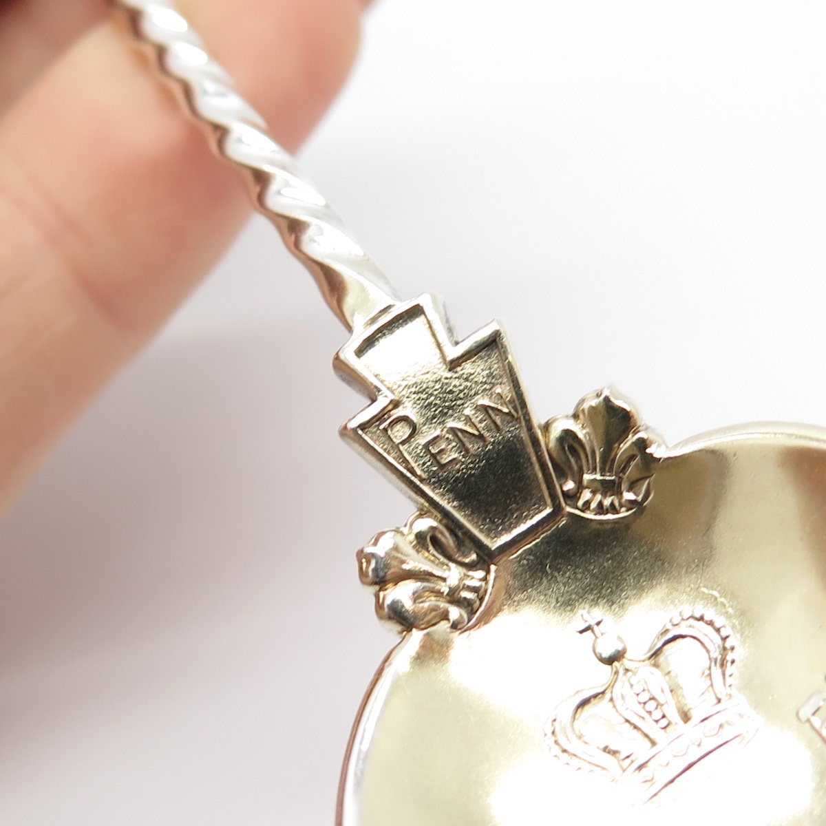 925 Sterling Silver 2-Tone Antique 1891 "Pittsburgh Fort Pitt" Spoon