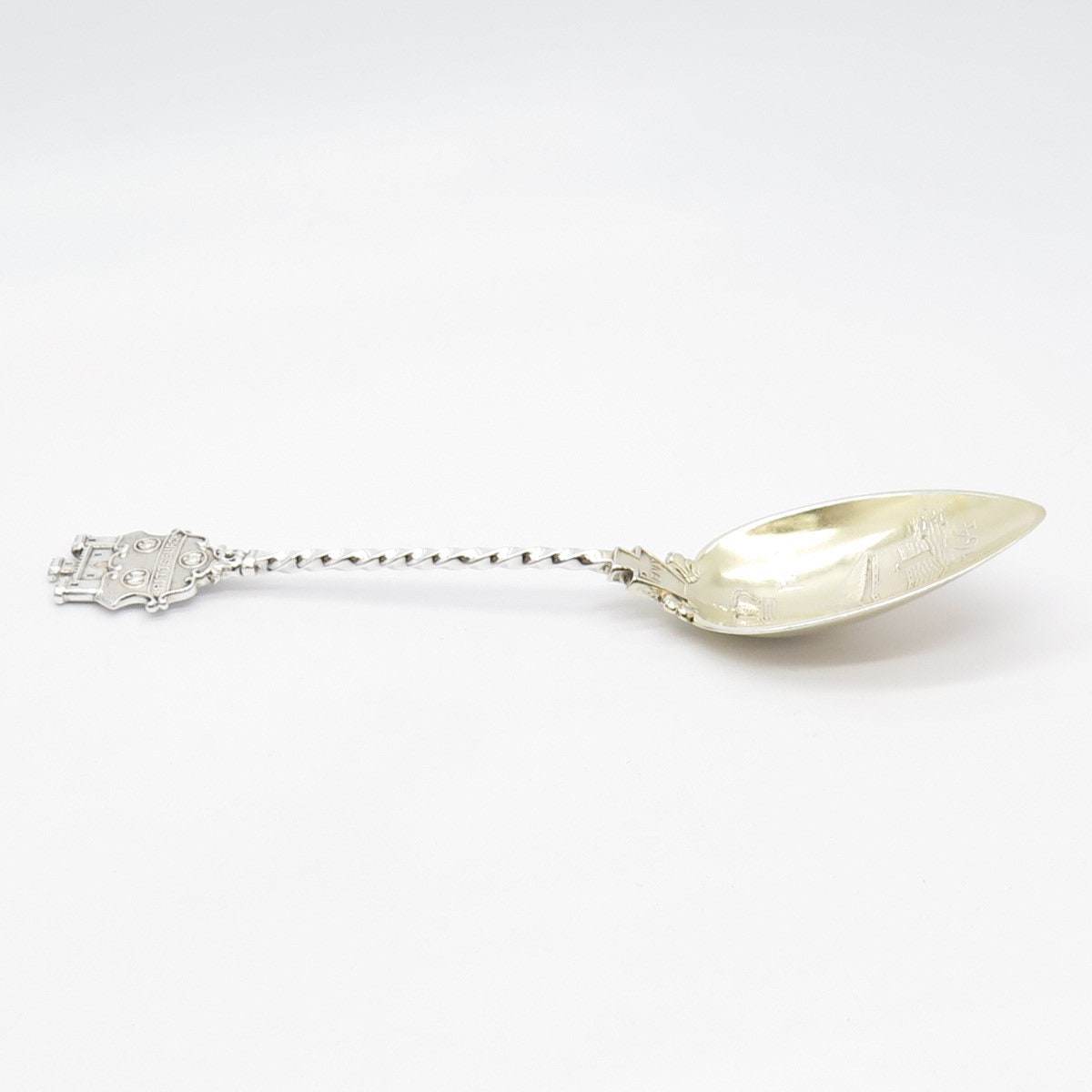 925 Sterling Silver 2-Tone Antique 1891 "Pittsburgh Fort Pitt" Spoon