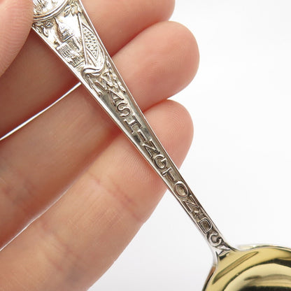 925 Sterling Silver 2-Tone Antique "Washington DC" Tea Spoon