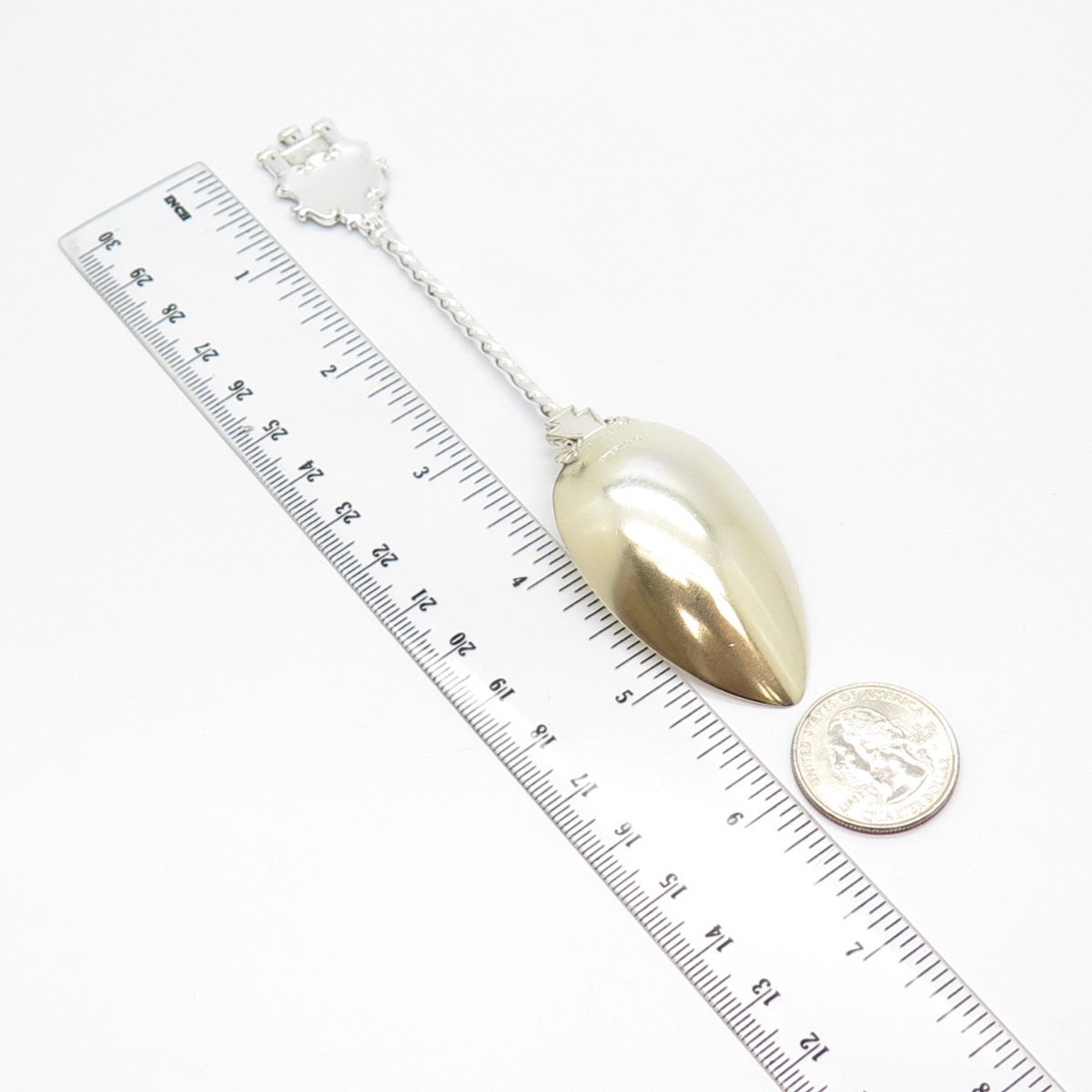 925 Sterling Silver 2-Tone Antique 1891 "Pittsburgh Fort Pitt" Spoon