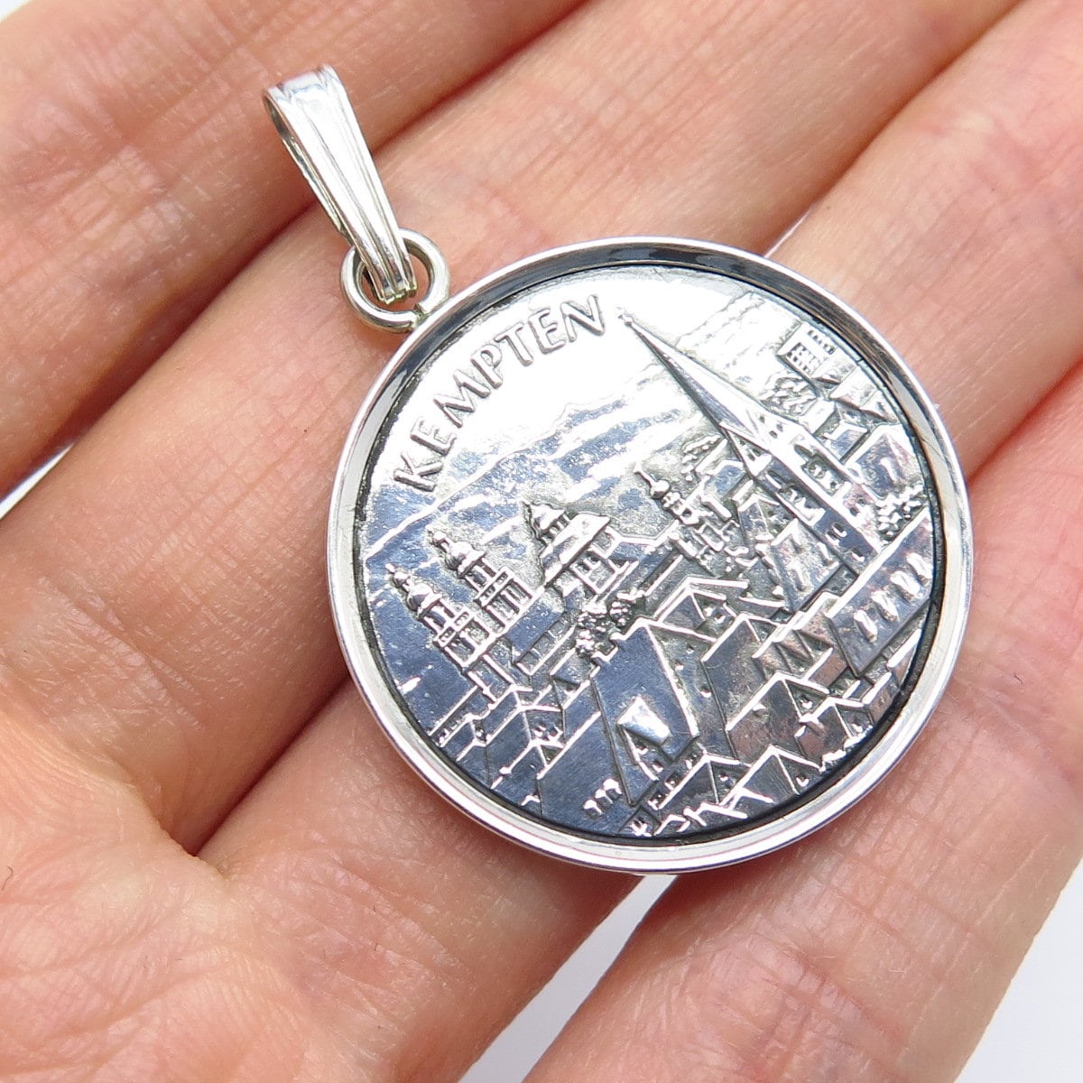 835 Silver Vintage Kempten Germany Allaguer Festwoche Medal Pendant