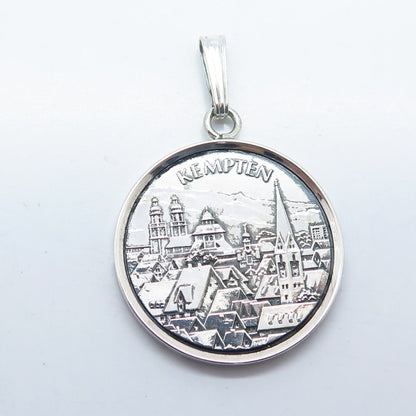835 Silver Vintage Kempten Germany Allaguer Festwoche Medal Pendant