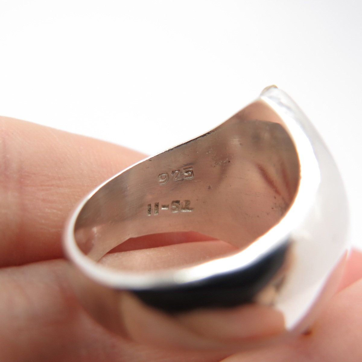 925 Sterling Silver 2-Tone Vintage Mexico Modernist Ring Size 7