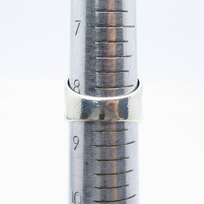 925 Sterling Silver / 14K Gold Vintage Ribbed Wide Ring Size 8.5