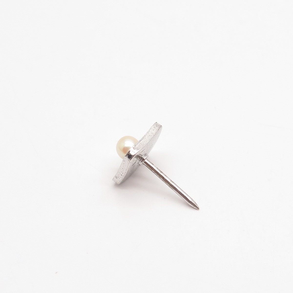 925 Sterling Silver Antique England Adie Brothers Ltd. Real Pearl Textured Pin