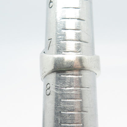 925 Sterling Silver 2-Tone Vintage Mexico Twisted Signet Ring Size 7.75
