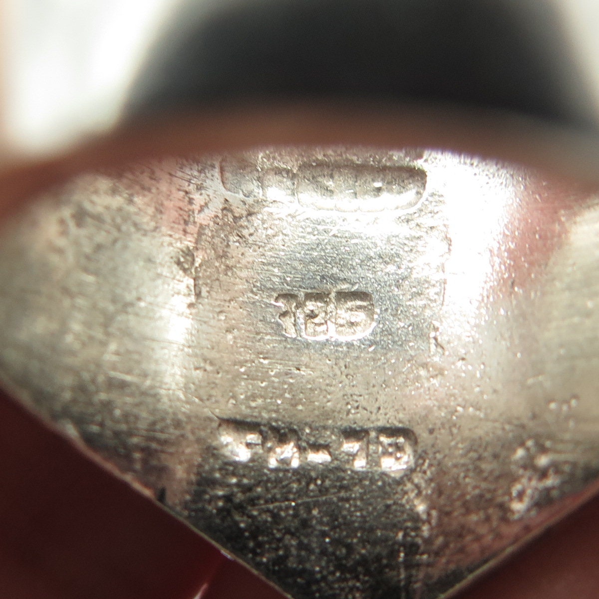 925 Sterling Silver 2-Tone Vintage Mexico Twisted Signet Ring Size 7.75