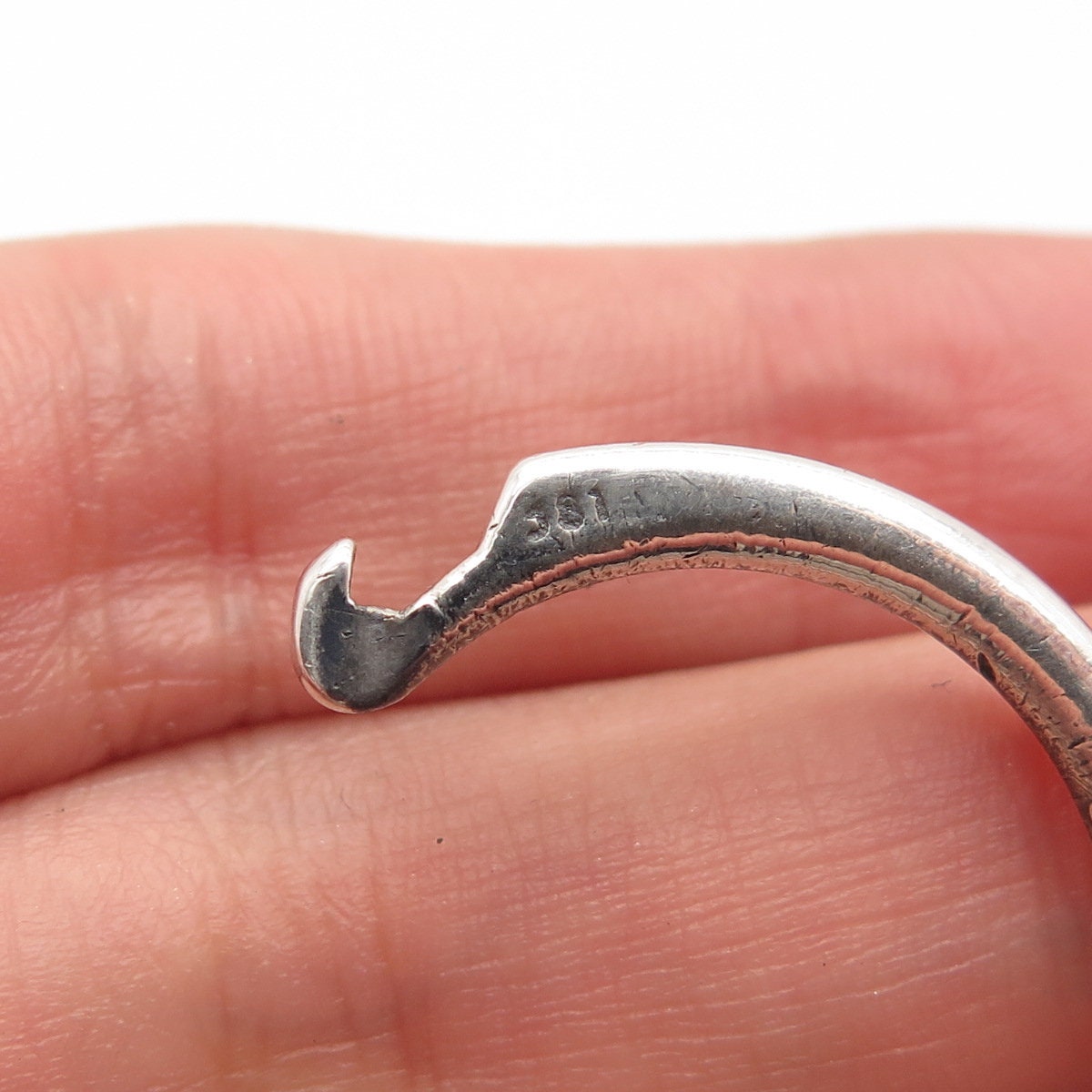 900 Silver Vintage Man Profile Key Chain Ring