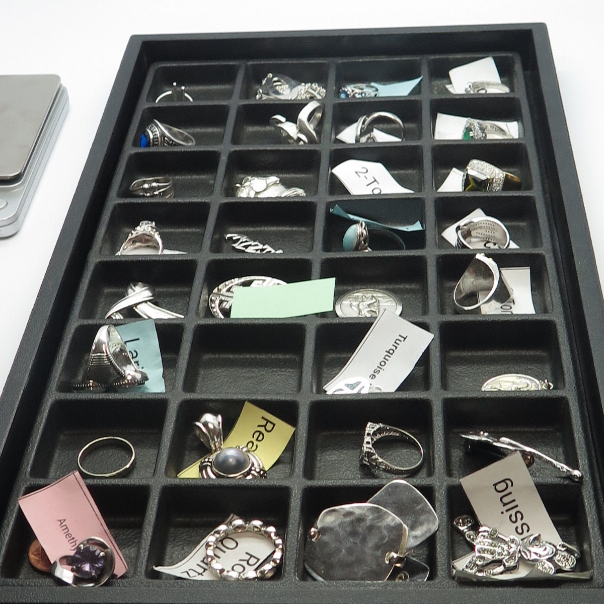 925 Sterling Silver 2-Tone Vintage Mexico Twisted Signet Ring Size 7.75