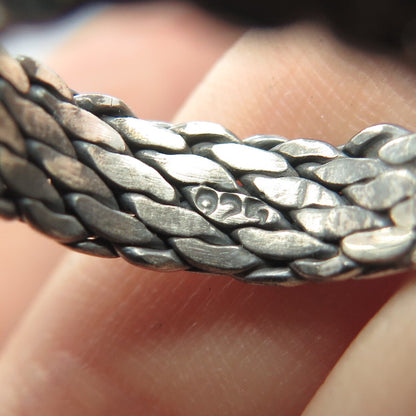 925 Sterling Silver Vintage Woven Band Ring Size 7.75