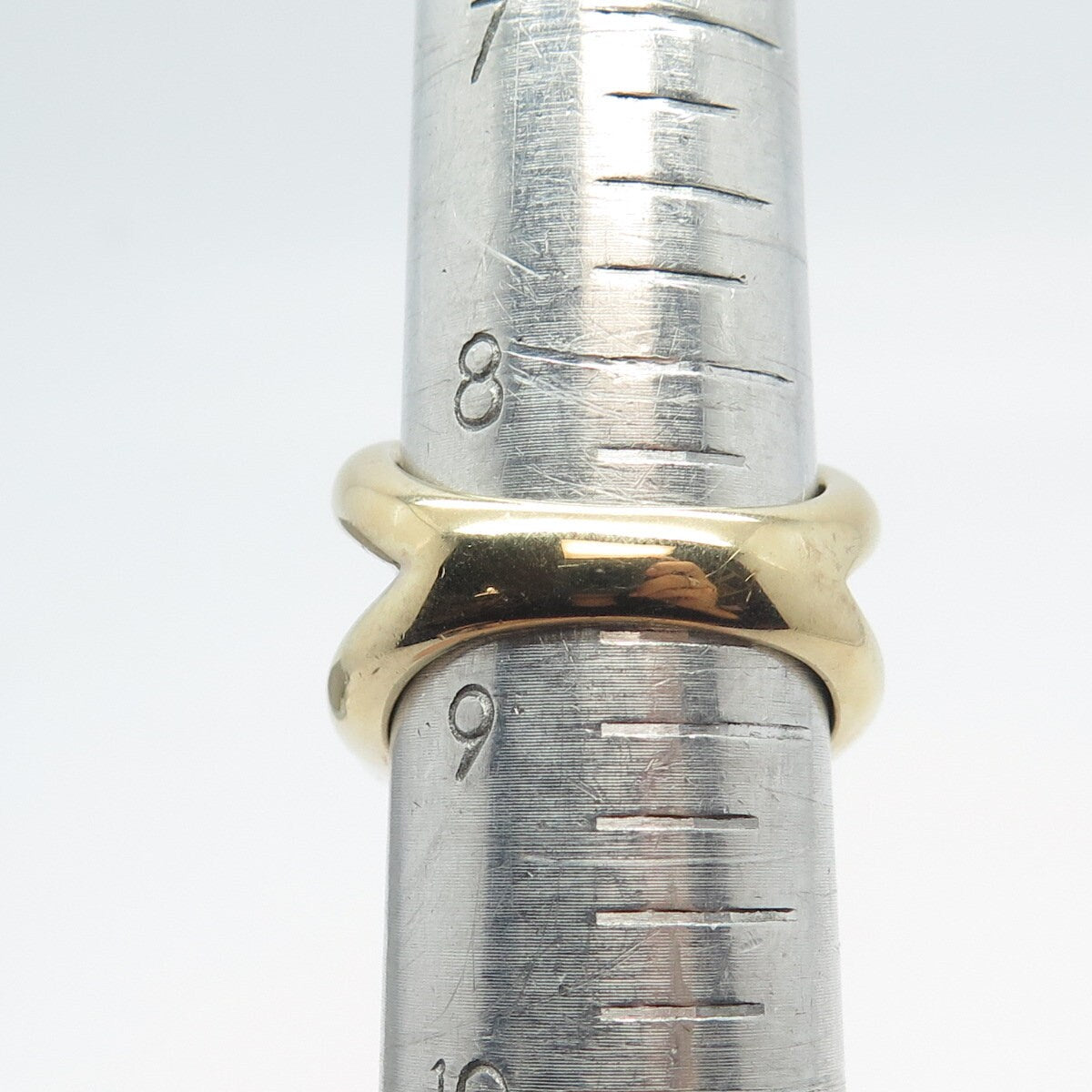 925 Sterling Silver Gold Plated Adjustable Gap Ring Size 8.75