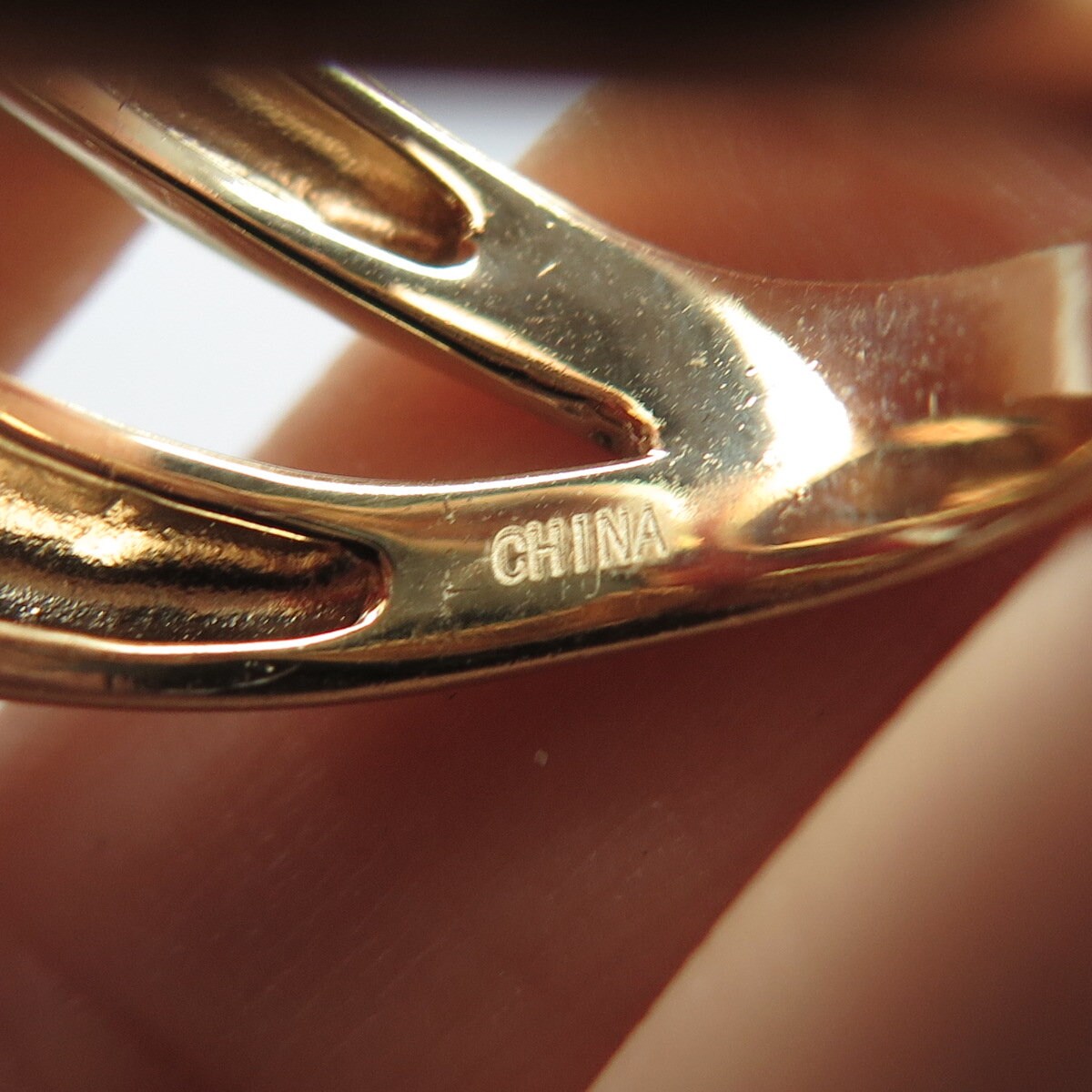 925 Sterling Silver Gold Plated Adjustable Gap Ring Size 8.75