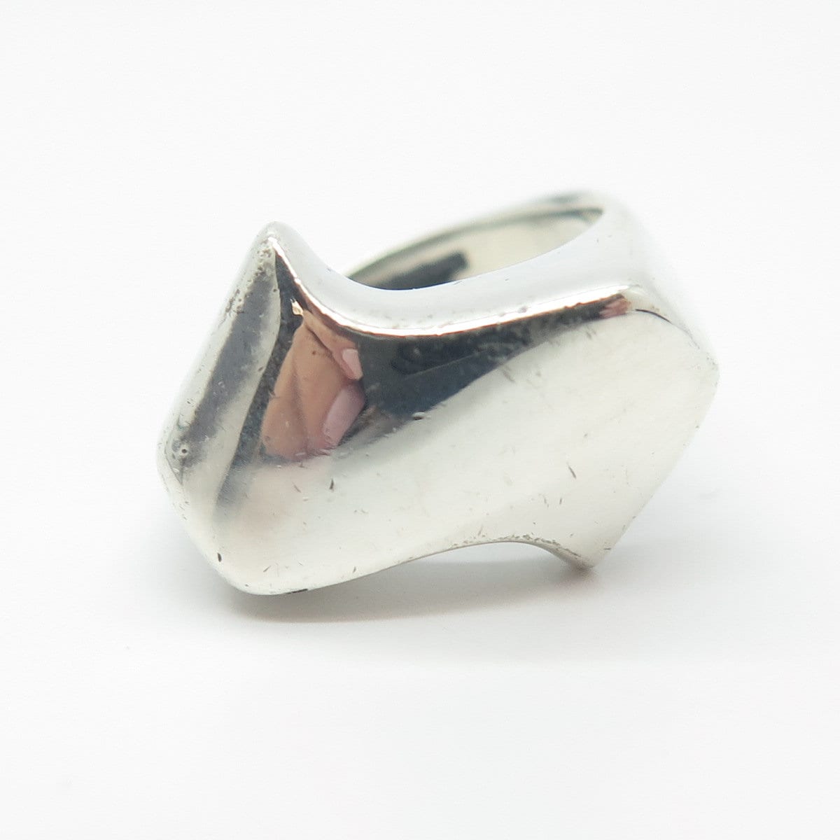 925 Sterling Silver Vintage Abstract Ring Size 5.25