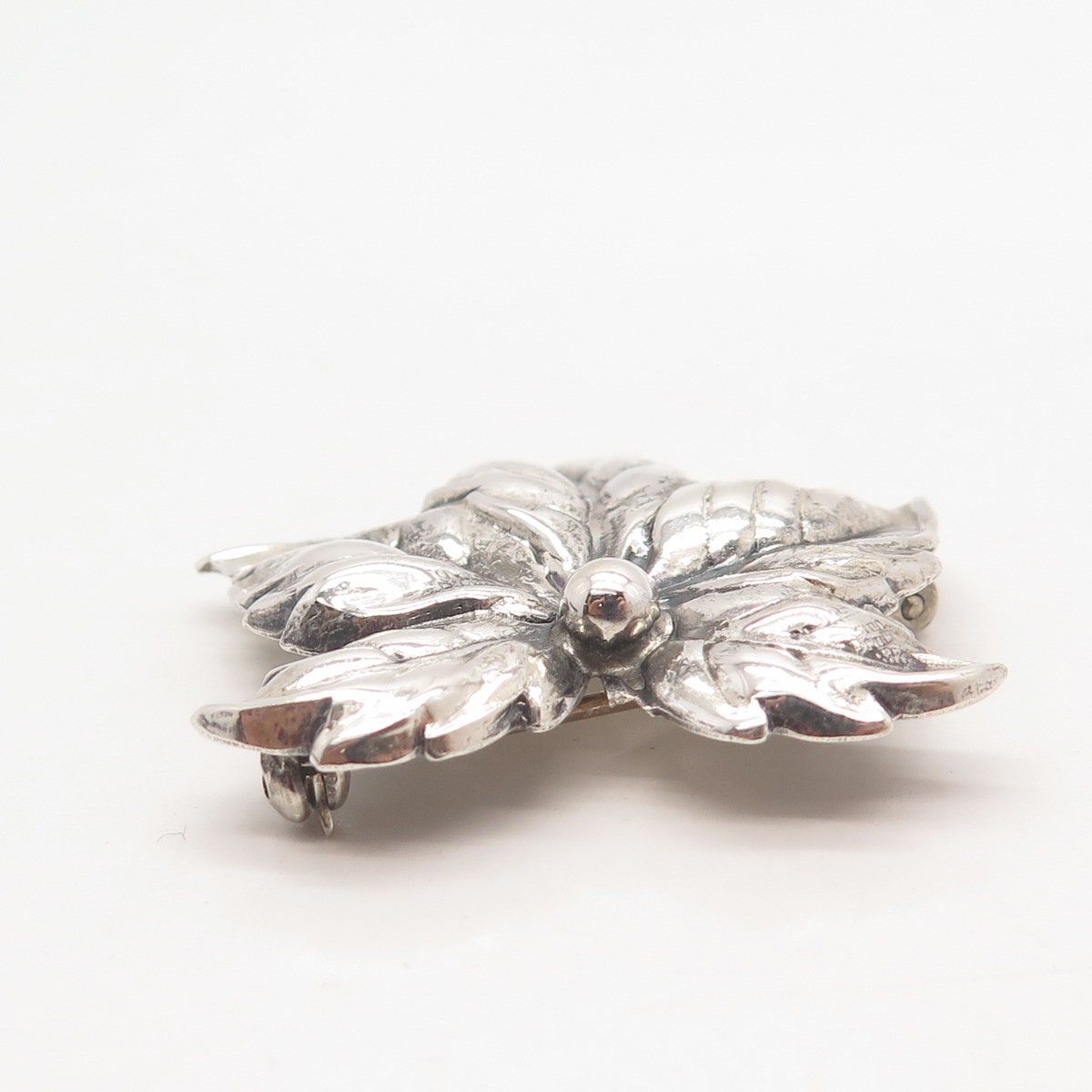925 Sterling Silver Vintage BEAU Maple Leaf Pin Brooch