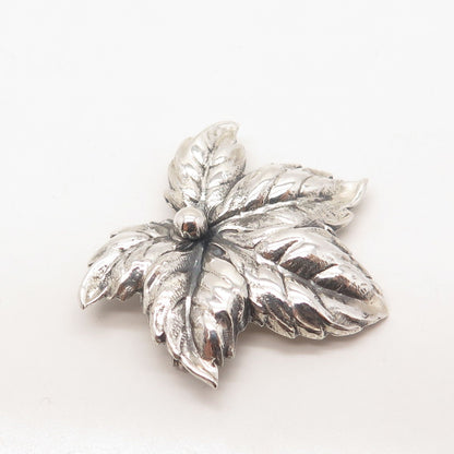 925 Sterling Silver Vintage BEAU Maple Leaf Pin Brooch