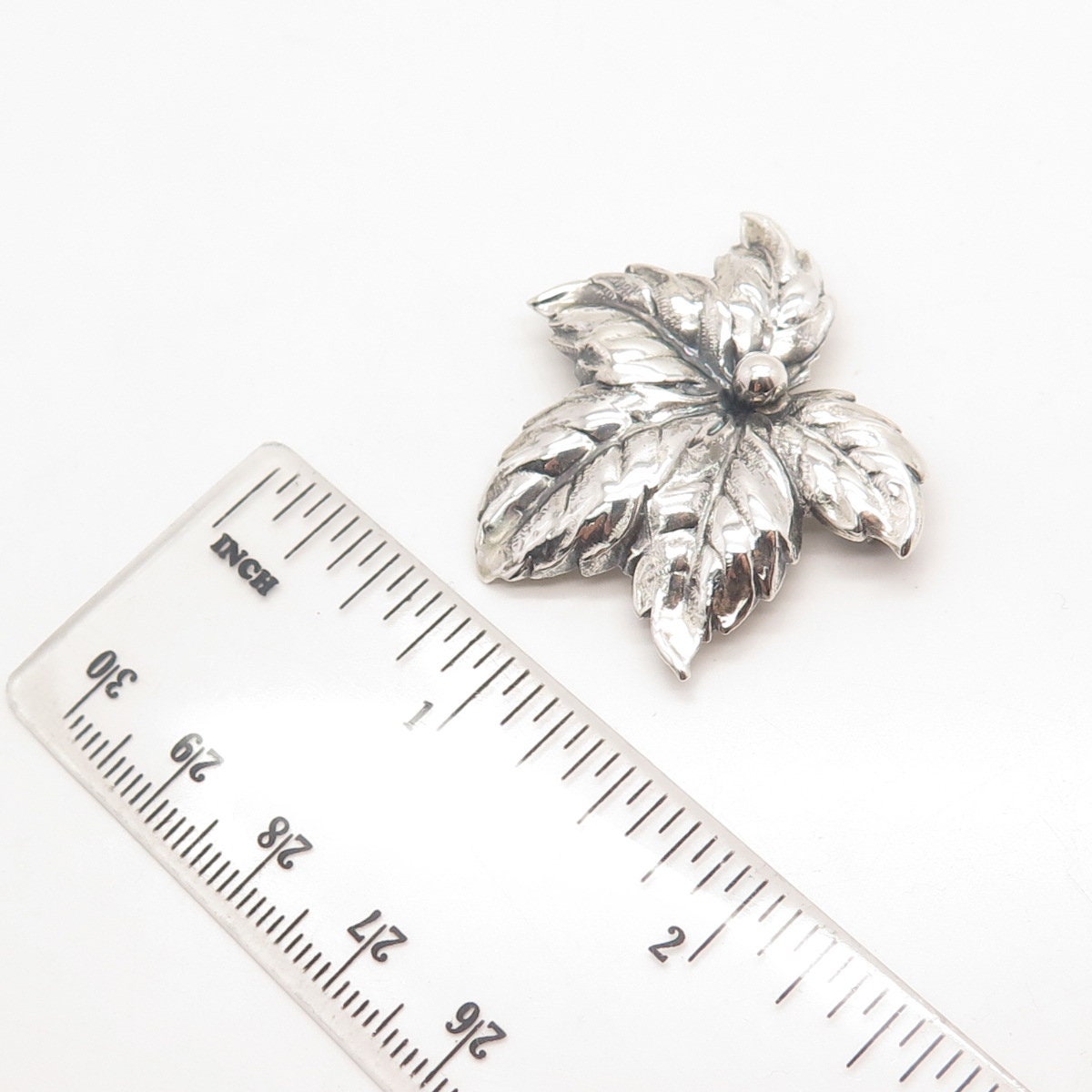 925 Sterling Silver Vintage BEAU Maple Leaf Pin Brooch
